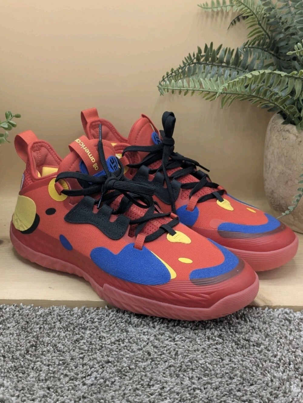 Adidas Harden 5 Mens Size 9 McDonald's All Star High Top Shoes Basketball Rare